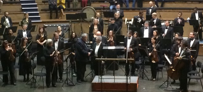 Peter Klatzow at his 70th Birthday Concert with conductor Victor Yampolsky